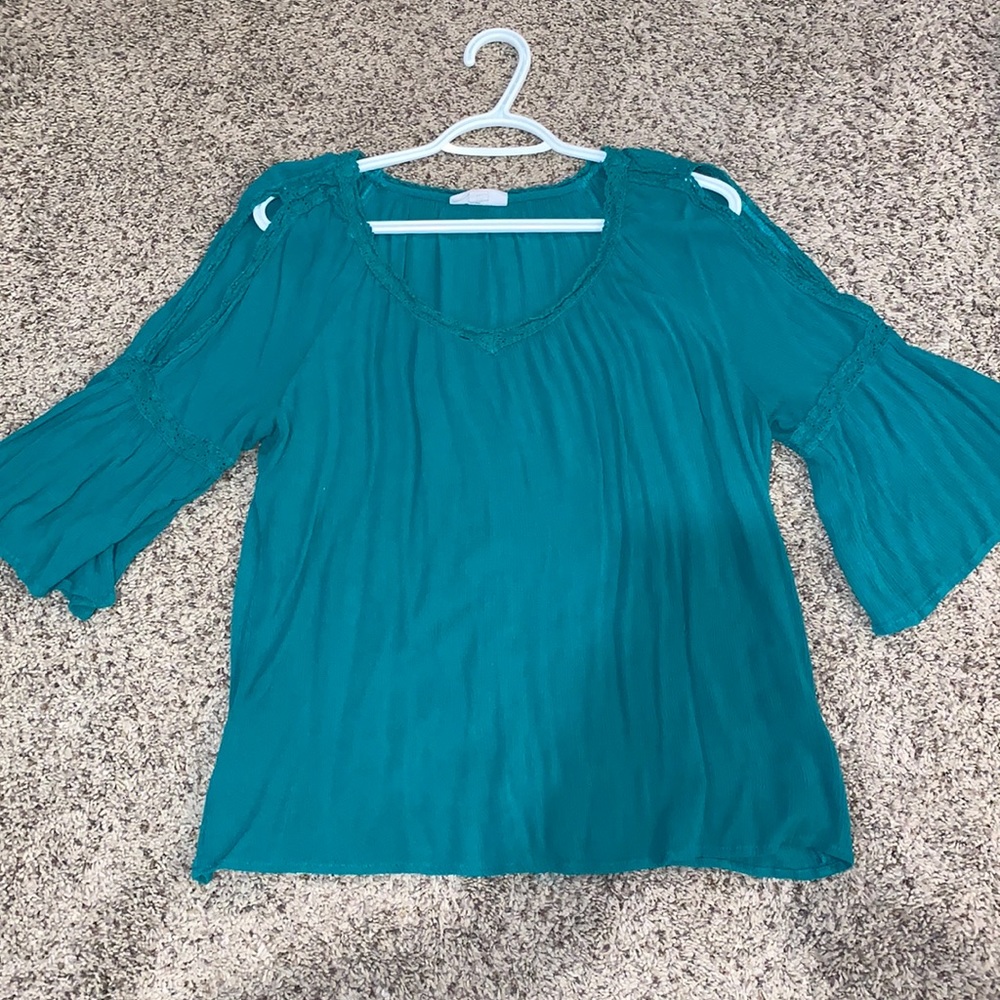 Green blouse